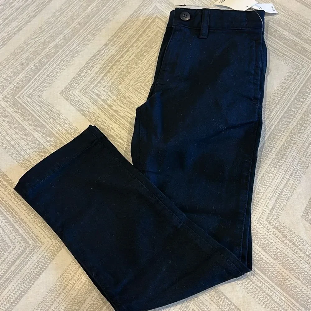 GAP Boys Black Slim Straight Adjustable Waist Pants - Size 8 Slim